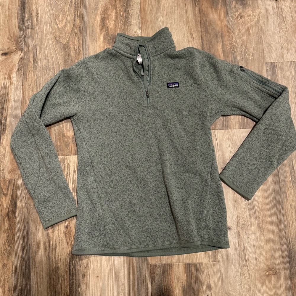 Women’s Patagonia better sweater quarter zip pullover size medium